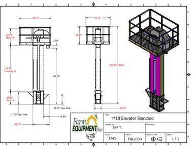Model 10 Low Maintenance Elevator 1800 BPH